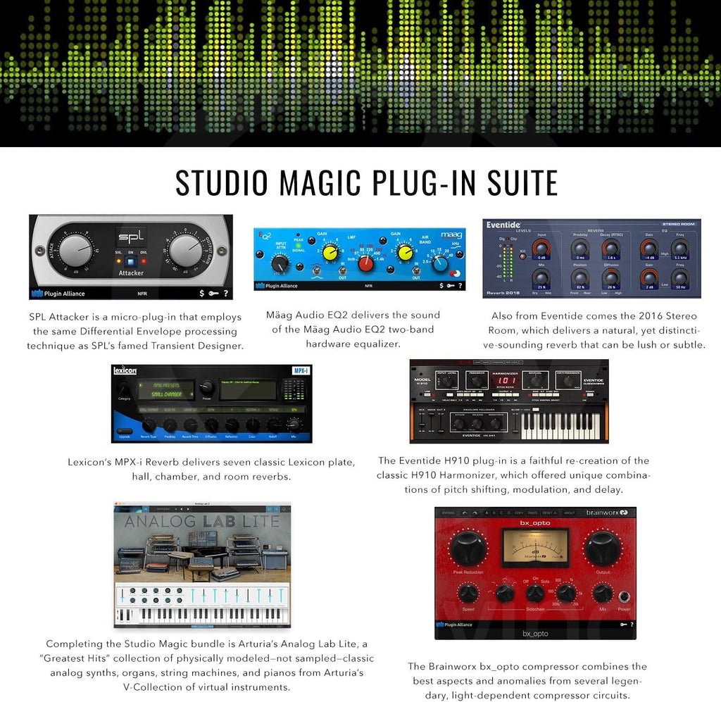 2x2 USB Recording System with Multimedia Reference Monitors and Microphone O169