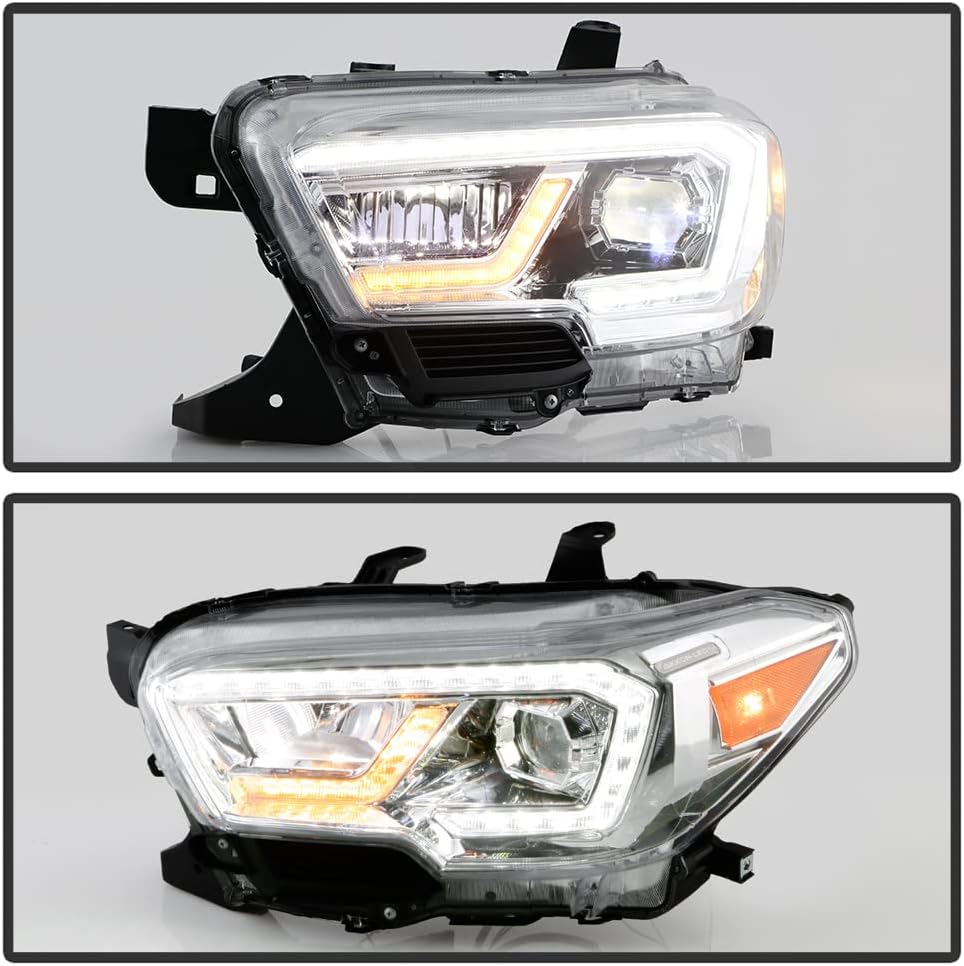 Chrome LED Projector Headlights B2317