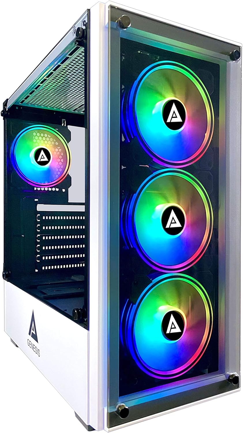 Black Mid Tower Gaming Case with 4 RGB Fans X330272