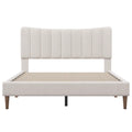 Queen Size Upholstered Platform Bed Frame with Headboard B13654