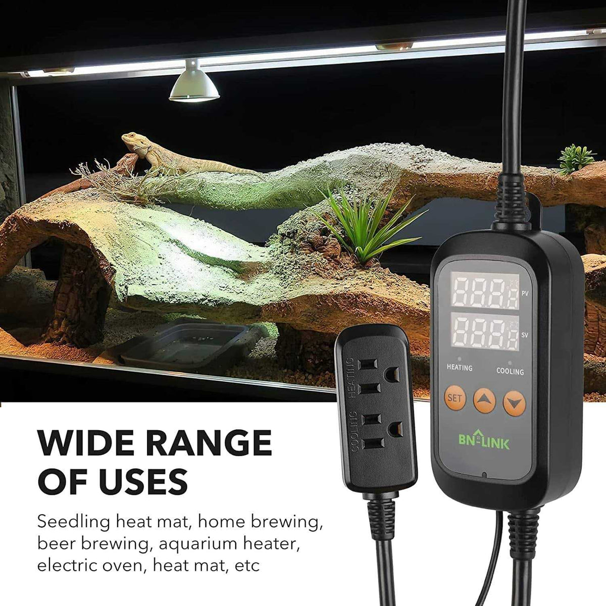 Digital Temperature Controller Outlet Thermostat Plug P9805