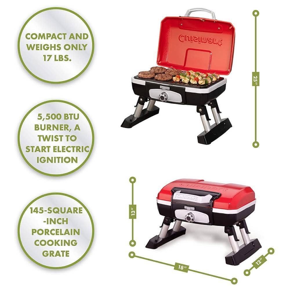 Red Portable Tabletop Gas Grill O54260