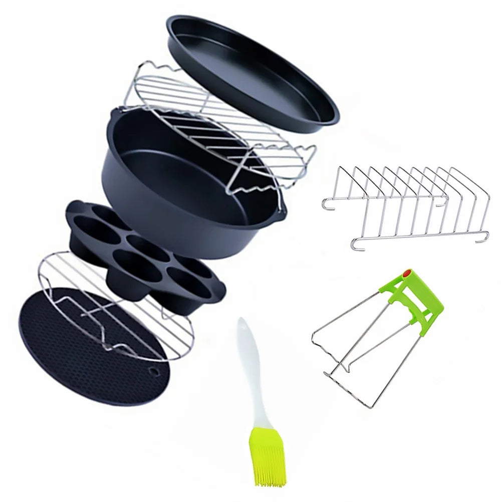 Air Fryer Accessories Set Kitchen Food Rack Basket Mould Cake J93661