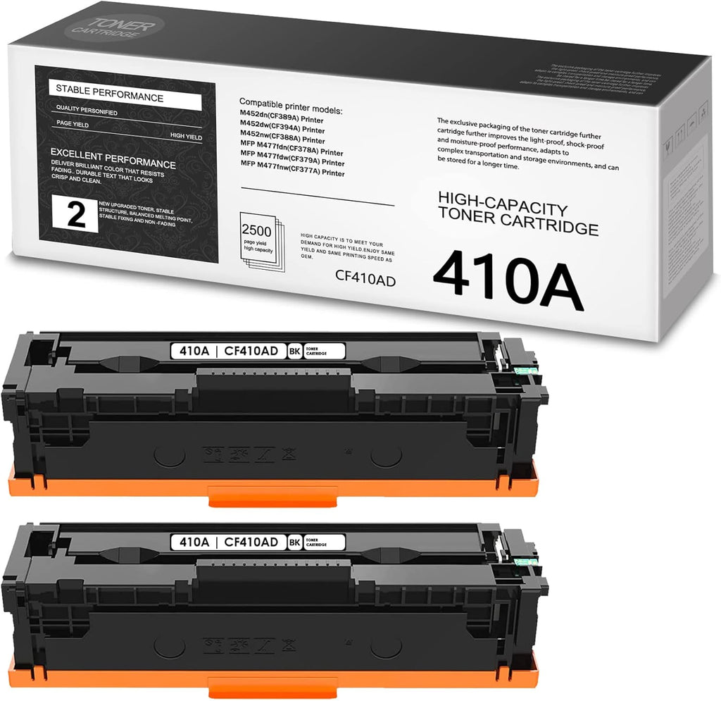 2 Black Toner Cartridge for HP Printer C629