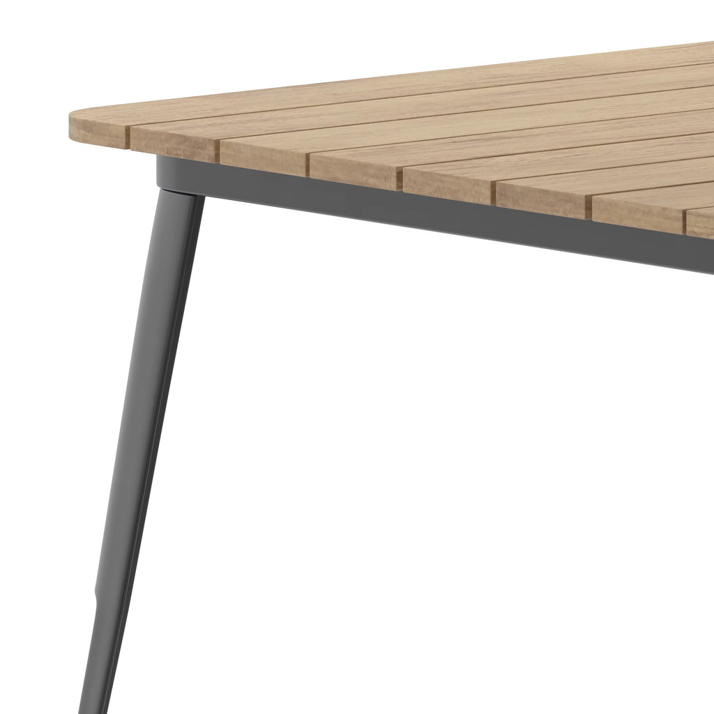 Indoor/Outdoor Dining Table with Umbrella Hole T1782
