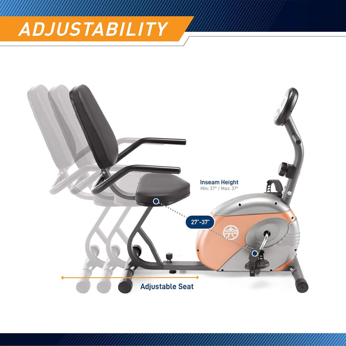 Recumbent Exercise Bike with Resistance D73657
