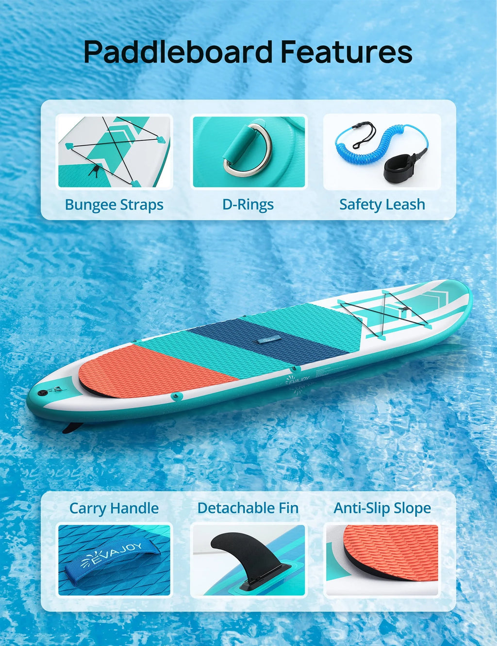 10.8 ft Inflatable Stand Up Paddle Board with Pump D231