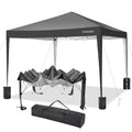 10'x10' Pop Up Canopy Tent with Sandbag & Carrying Bag, Khaki R980627