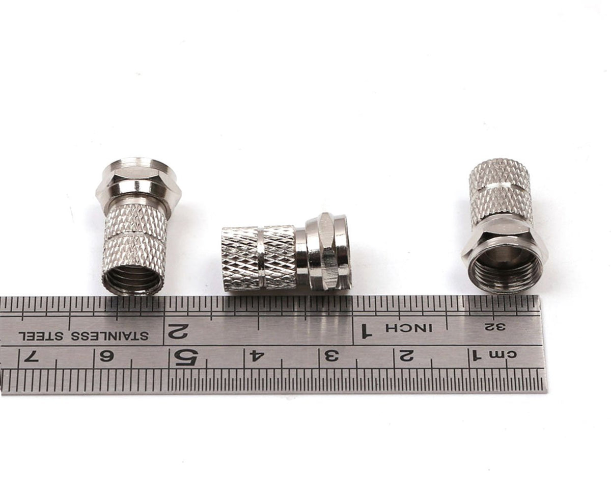 6PCS Twist-On Coaxial Cable Connector Adapter Plug Y640781