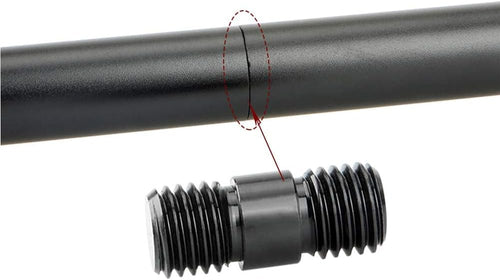 15mm Rod 8 Inch and 12 Inch with M12 Thread Rod Connector Rod Cap Extend to 20 Inch Rods, Pack of 2 I7564