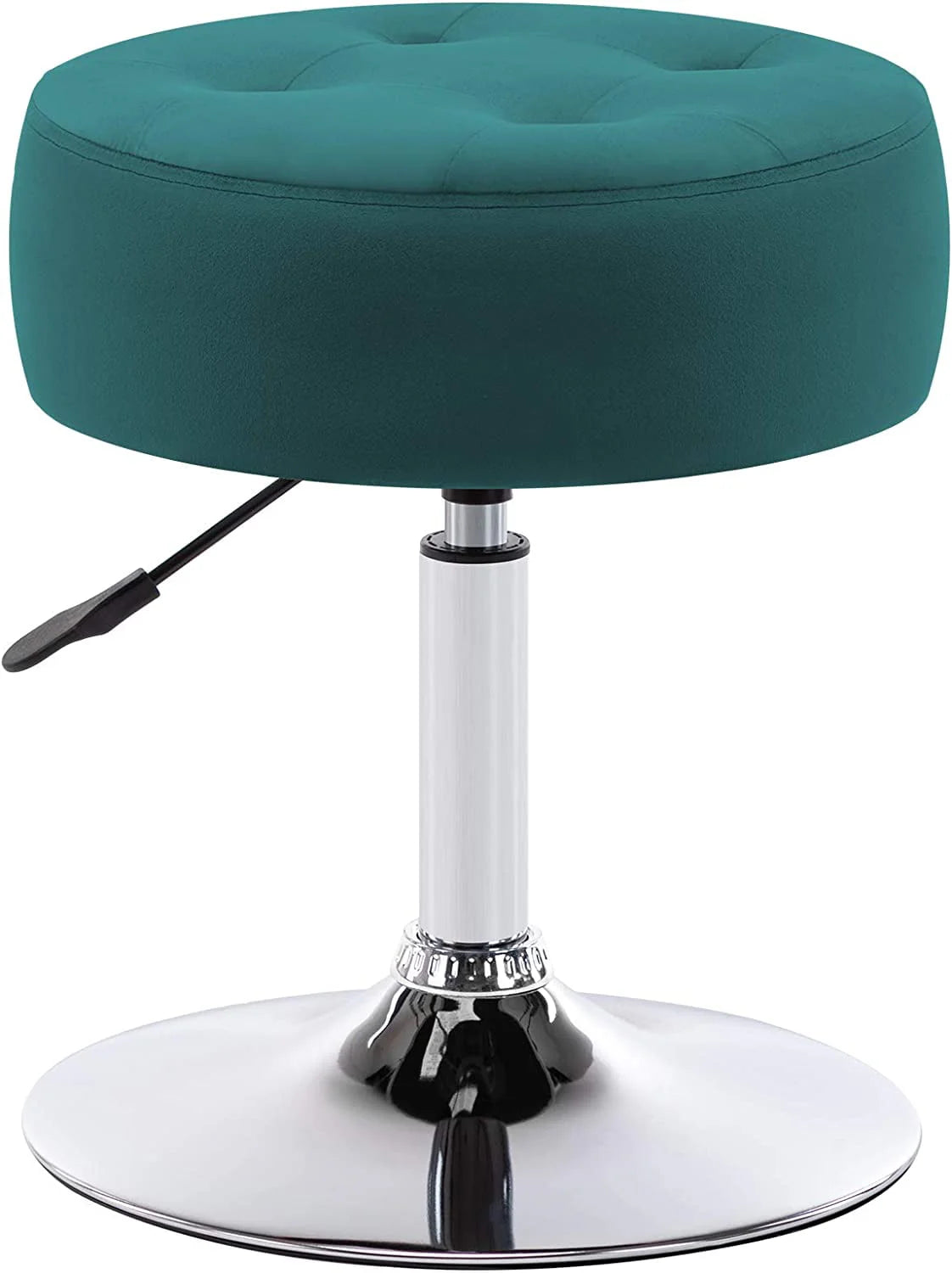 White Swivel PU Leather Vanity Stool Q354