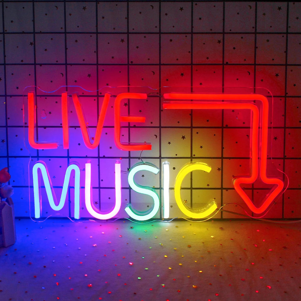 LED Neon Light Signs for Bedroom Music Studio J6378