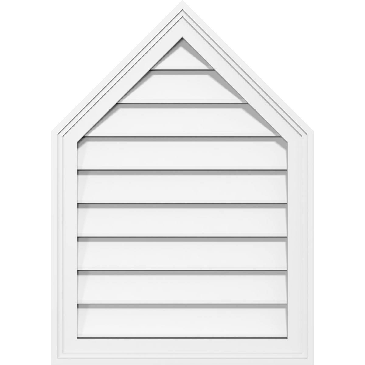 Peaked Top Surface Mount PVC Gable Vent I62978