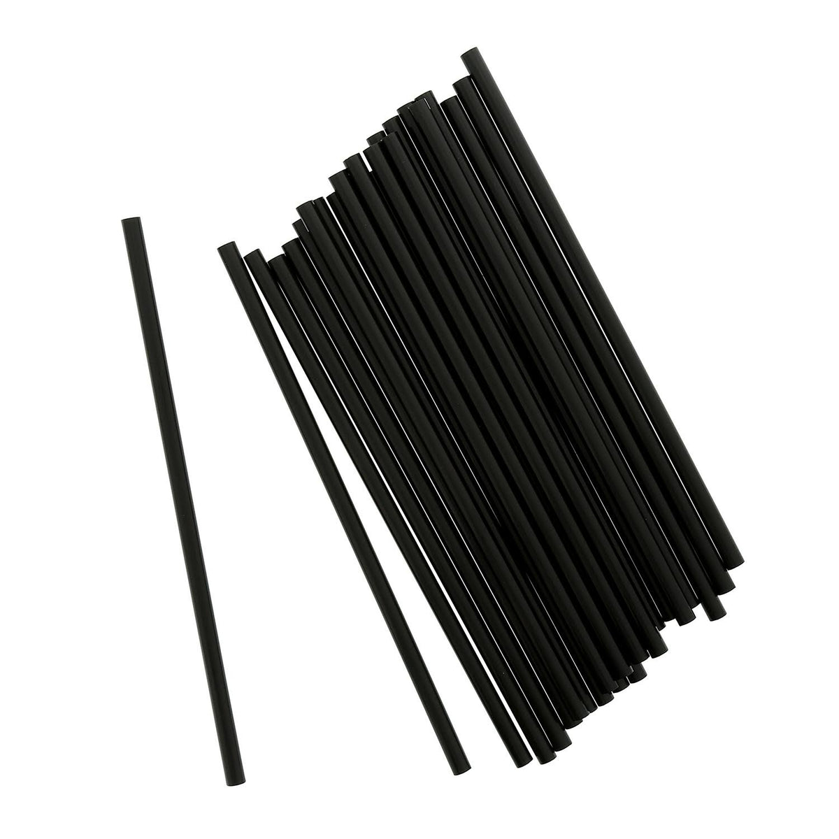 Black Unwrapped Straws, Case of 7200 F40471
