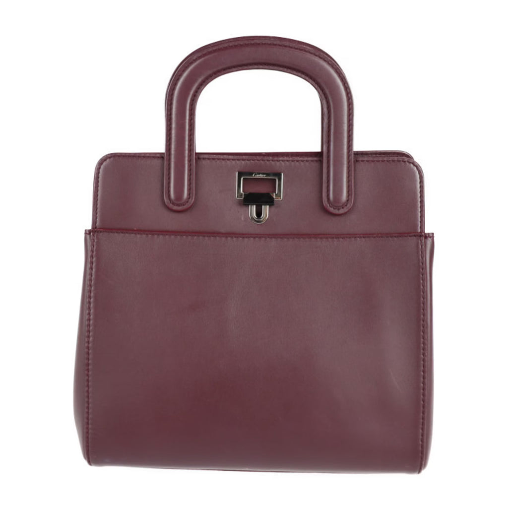 Bordeaux Calf Leather 2WAY Shoulder Bag Tote R869597