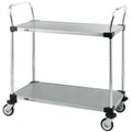 Standard Duty Utility Cart, 2 Solid Shelves, Open Base K573