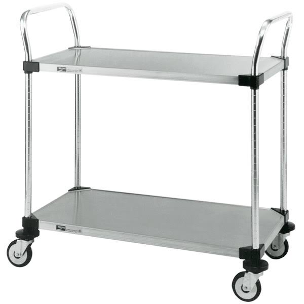 Standard Duty Utility Cart, 2 Solid Shelves, Open Base K573