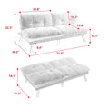 Green Chenille Convertible Sleeper Sofa Bed D179824