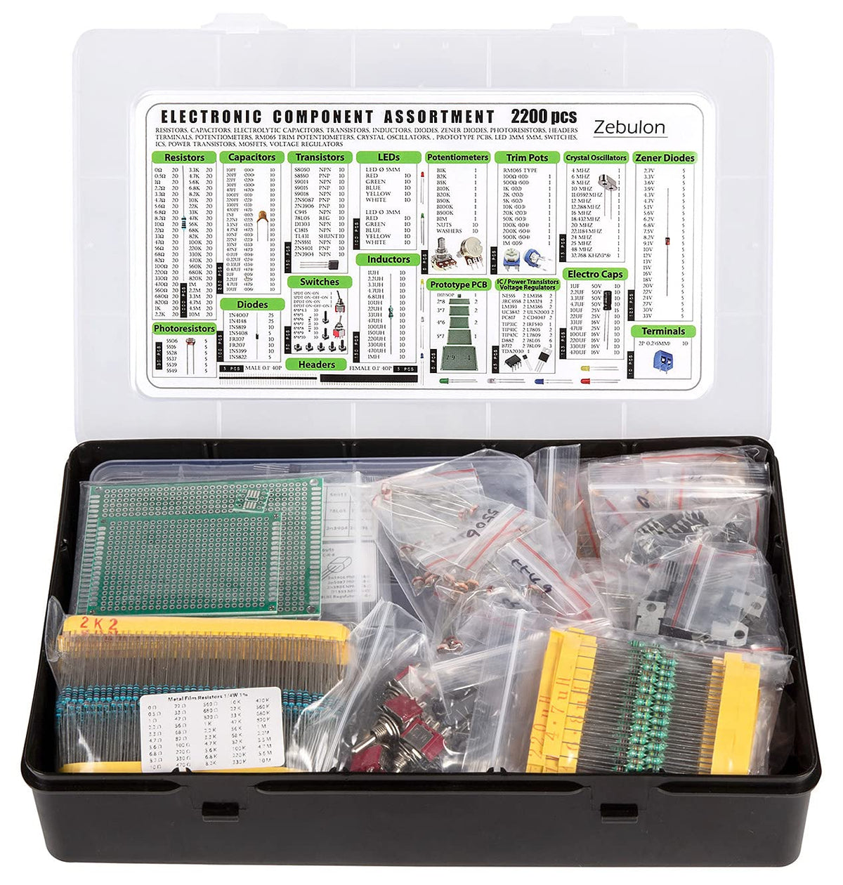 2200 Pc Electronic Component Kit Y523719