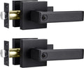 Matte Black 4 Pack Privacy Lever Lock Set for Interior Door C258
