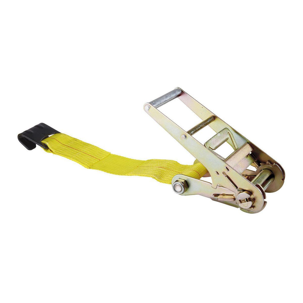 4 in. x 27 ft. Ratcheting Cargo Strap with Flat Hook F22255