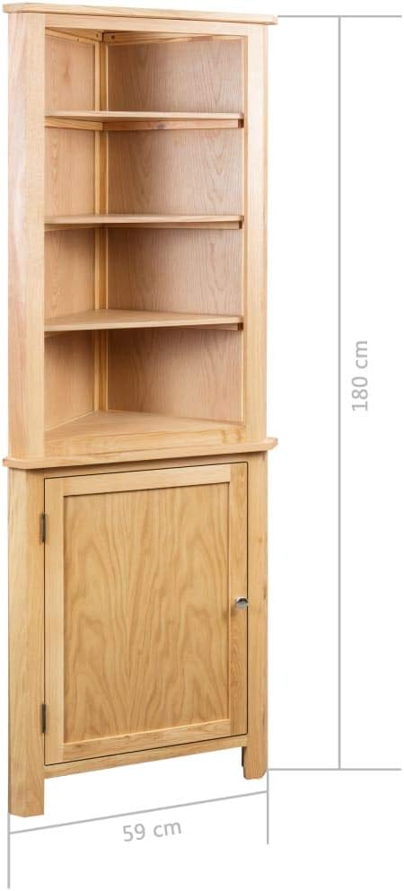 Solid Oak Wood Corner Cabinet D6105