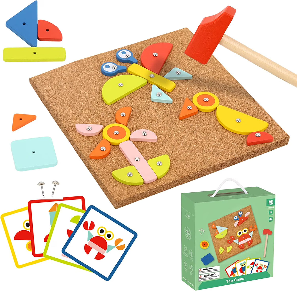 Wooden Hammering Pounding Toy with Mallet L89437