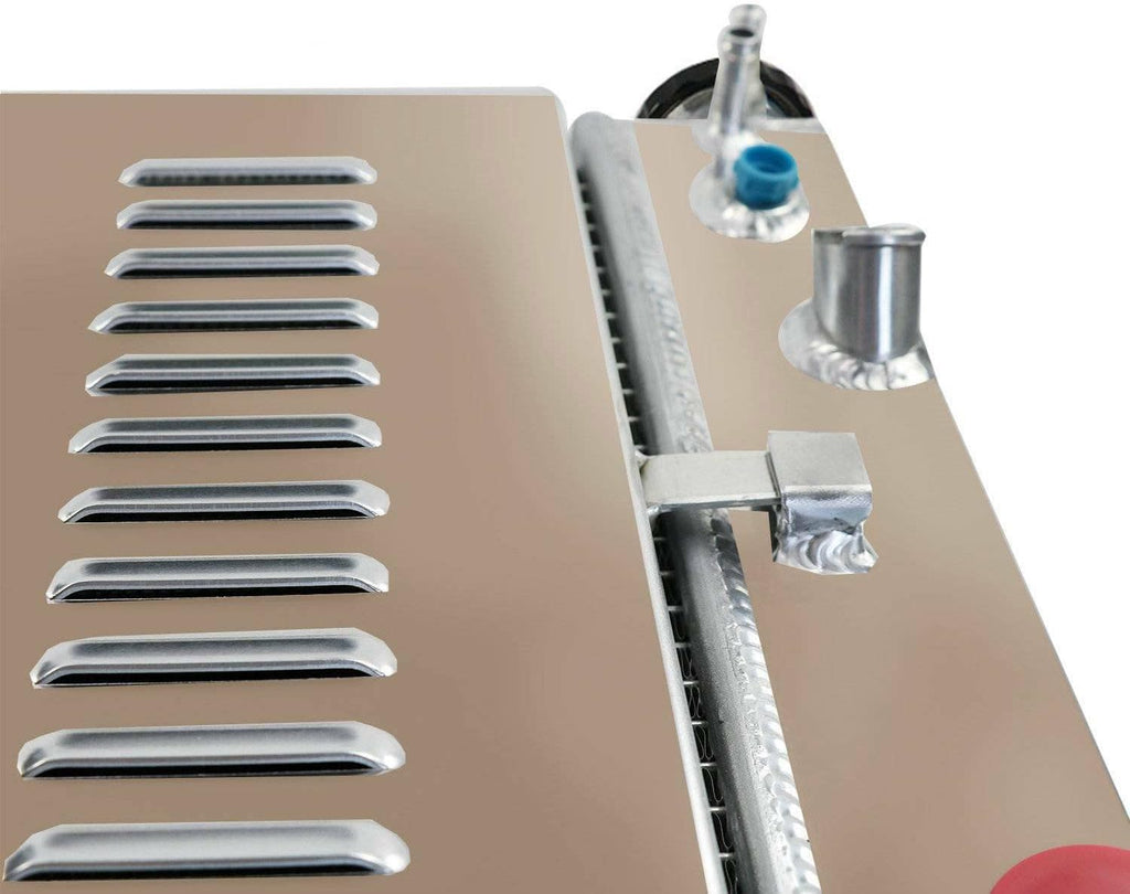 3 Row Aluminum Radiator with Electric Fan Shroud Thermostat Kit E254