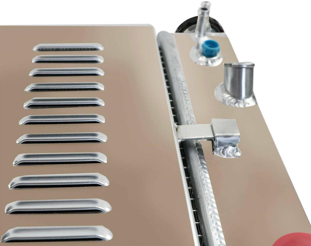3 Row Aluminum Radiator with Electric Fan Shroud Thermostat Kit E254
