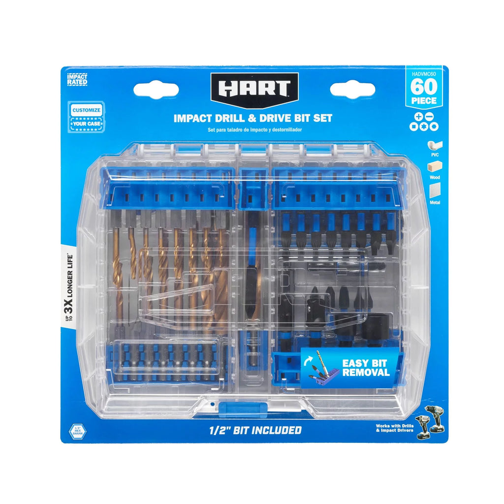 60-Piece Impact Drill & Drive Bit Set with Modular Case V44087