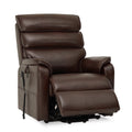 Brown Faux Leather Lift Recliner with Massage Heating M1784