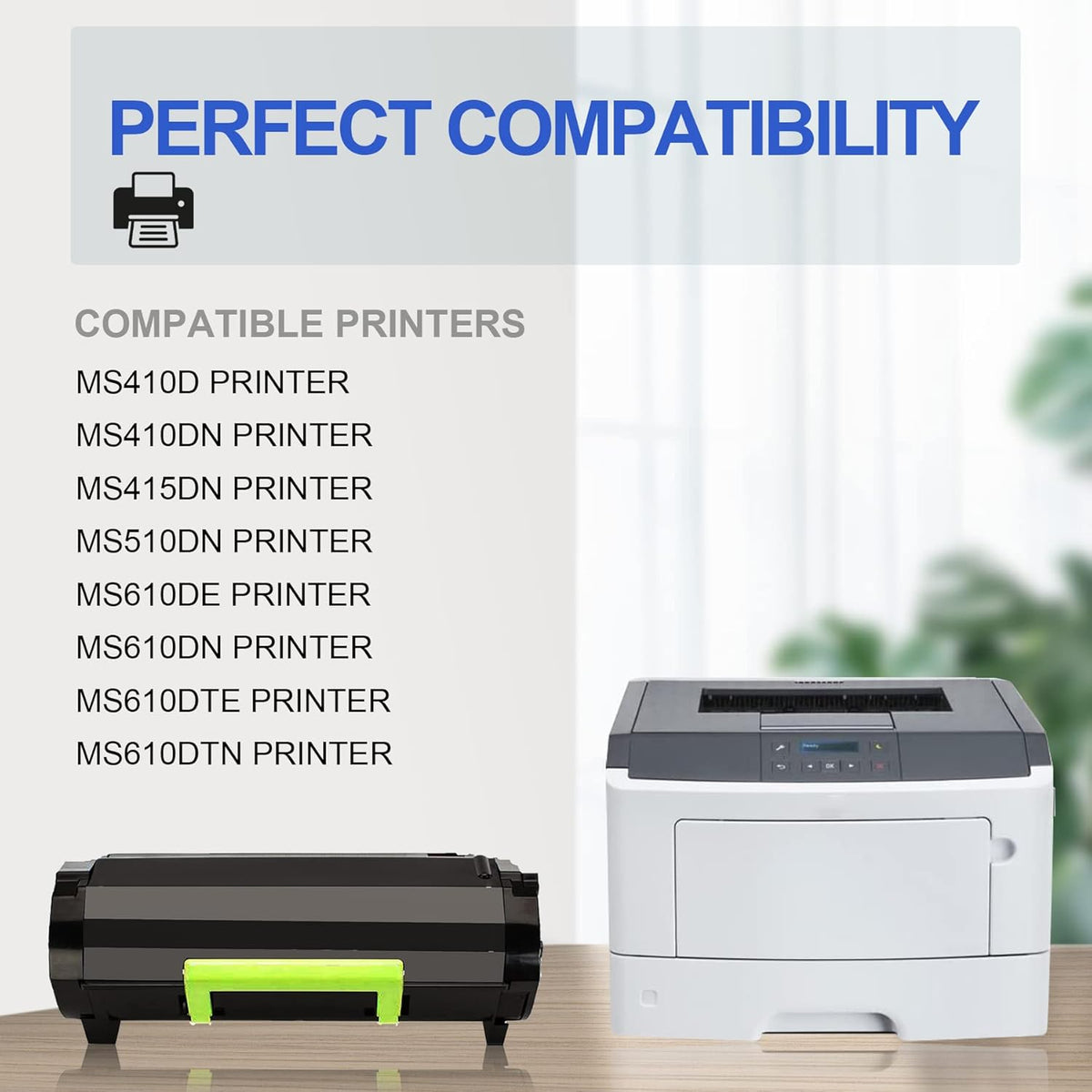 Compatible High Yield Black Toner Cartridge U566