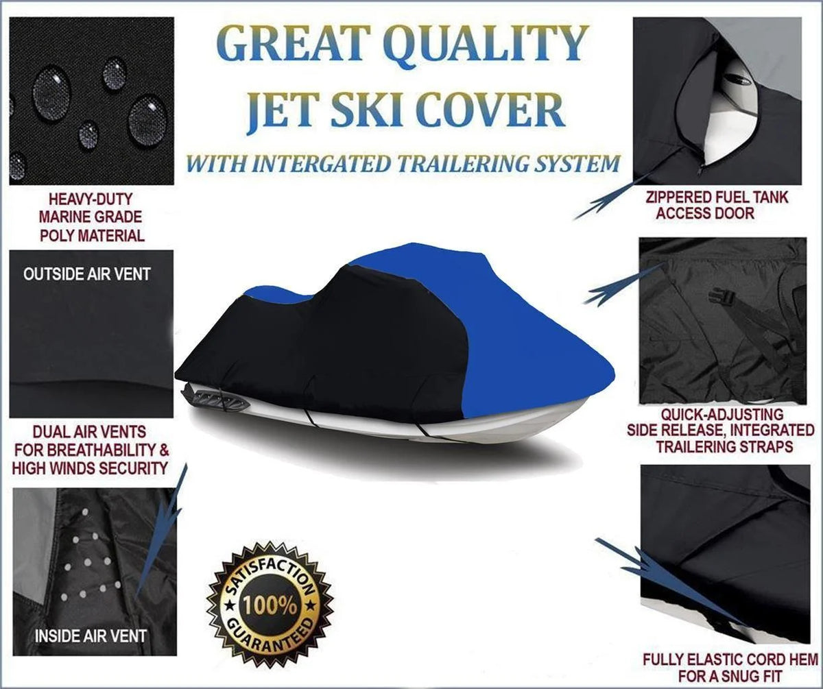 BLACK BLUE HEAVY-DUTY JET SKI PWC COVER E95758