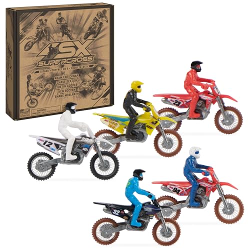1:24 Scale Die-Cast Motorcycles with Rider Figure 5-Pack K650937