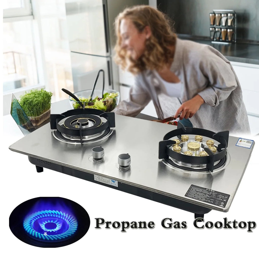 28'' Stainless 2 Burners Built-in Propane LPG Gas Stoves F1250