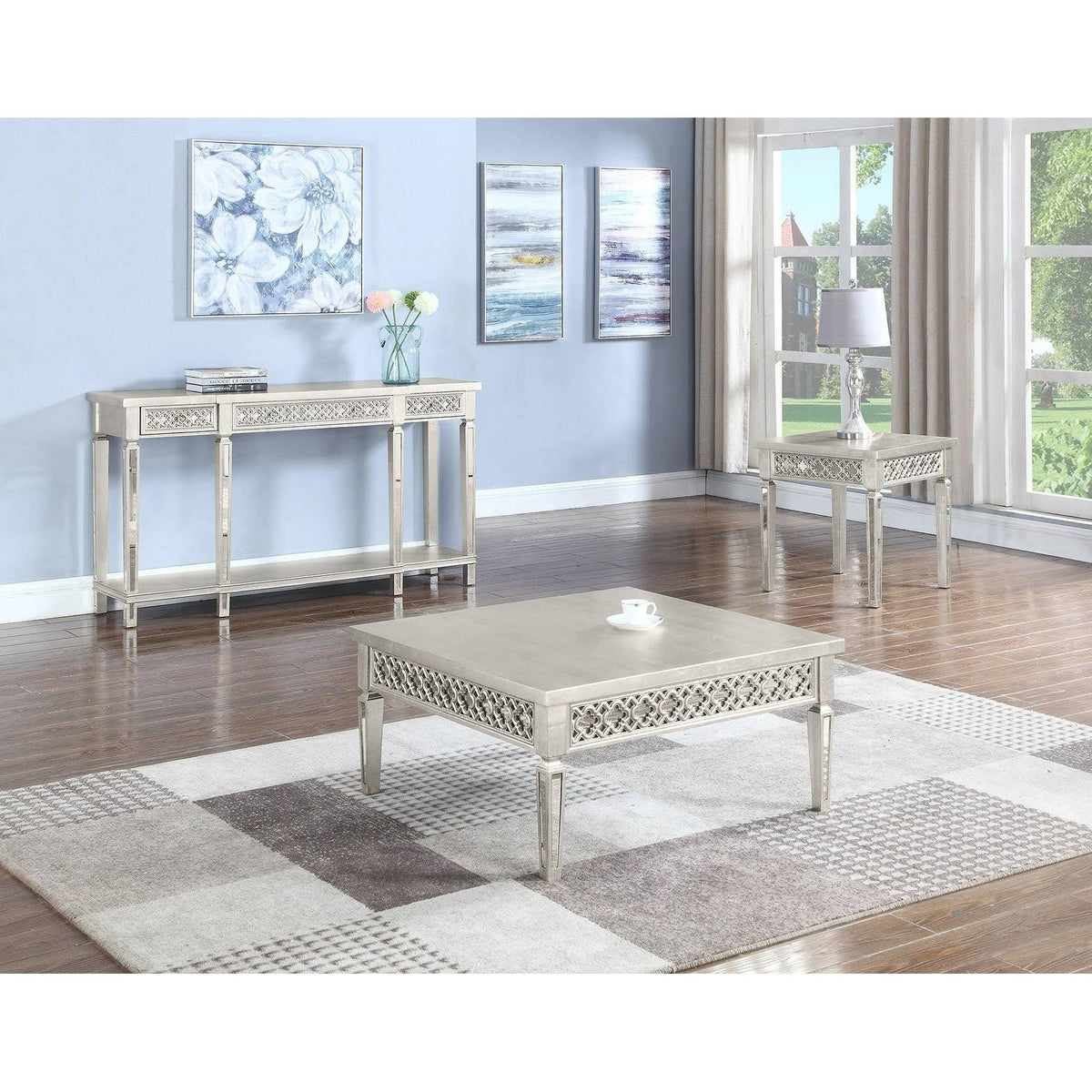 Square Coffee Table in Champagne Gold J54245