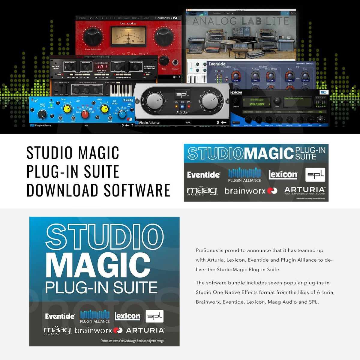 2x2 USB Recording System with Multimedia Reference Monitors and Microphone O169
