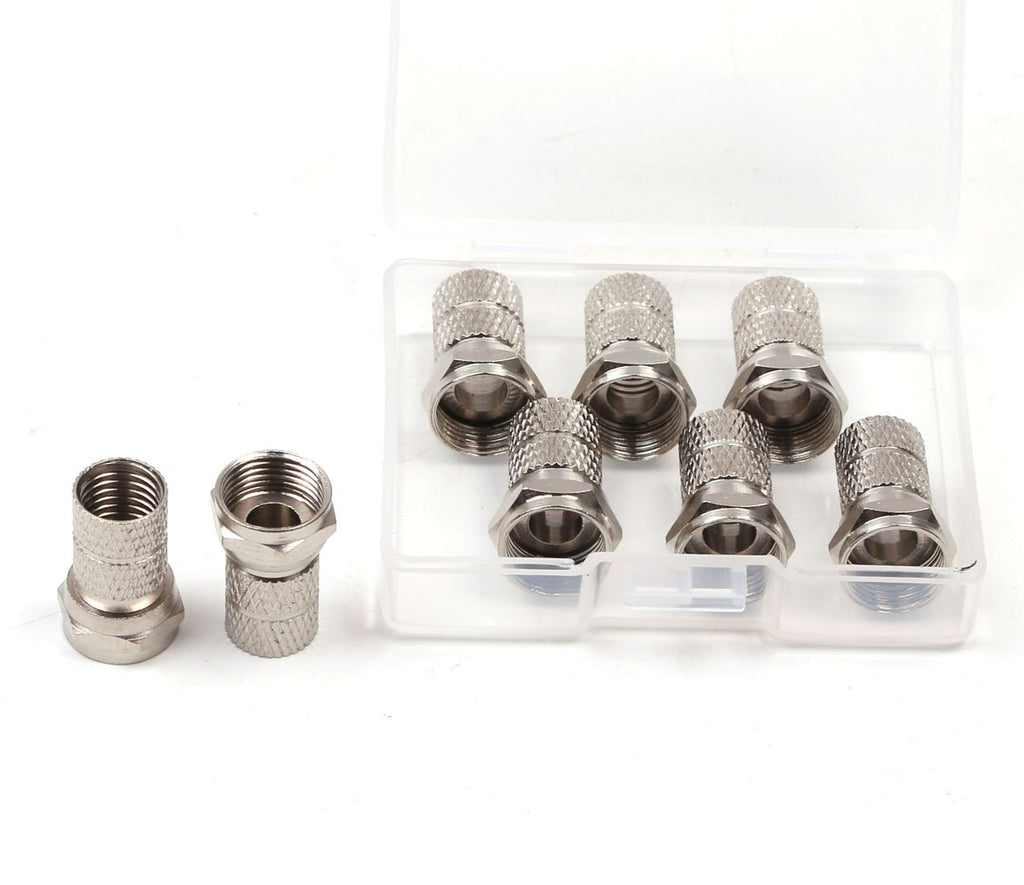 6PCS Twist-On Coaxial Cable Connector Adapter Plug Y640781