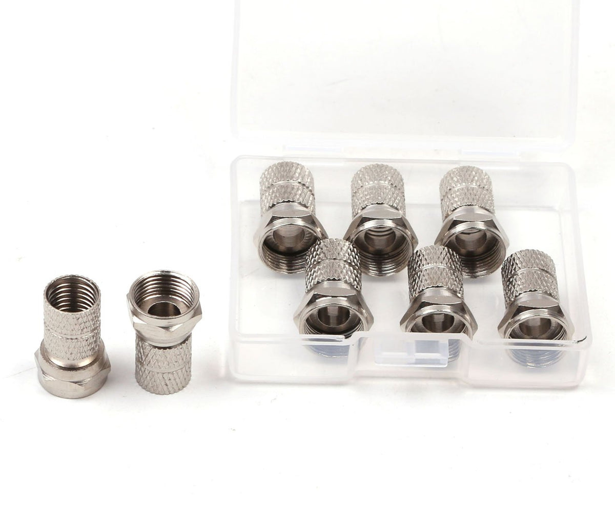6PCS Twist-On Coaxial Cable Connector Adapter Plug Y640781