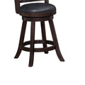 Brown and Black Leatherette Swivel Counter Stool Set of 2 M80182