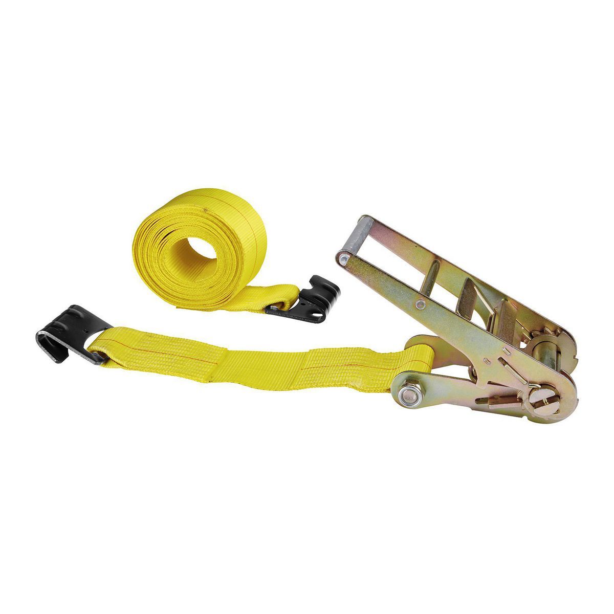 4 in. x 27 ft. Ratcheting Cargo Strap with Flat Hook F22255