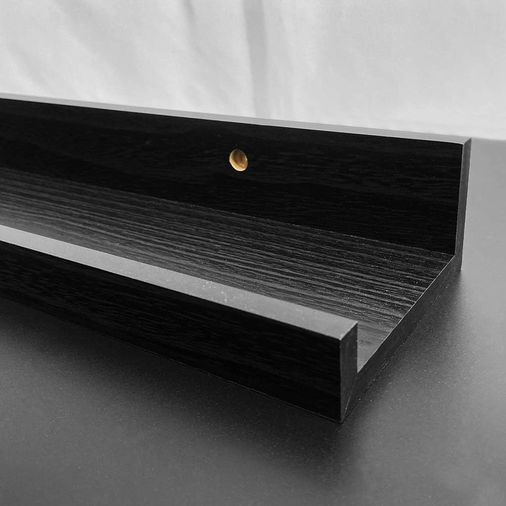 Black Wall Mount Floating Shelf Set of 3 E7471