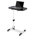 White Height Adjustable Mobile Computer Desk with Casters K687985