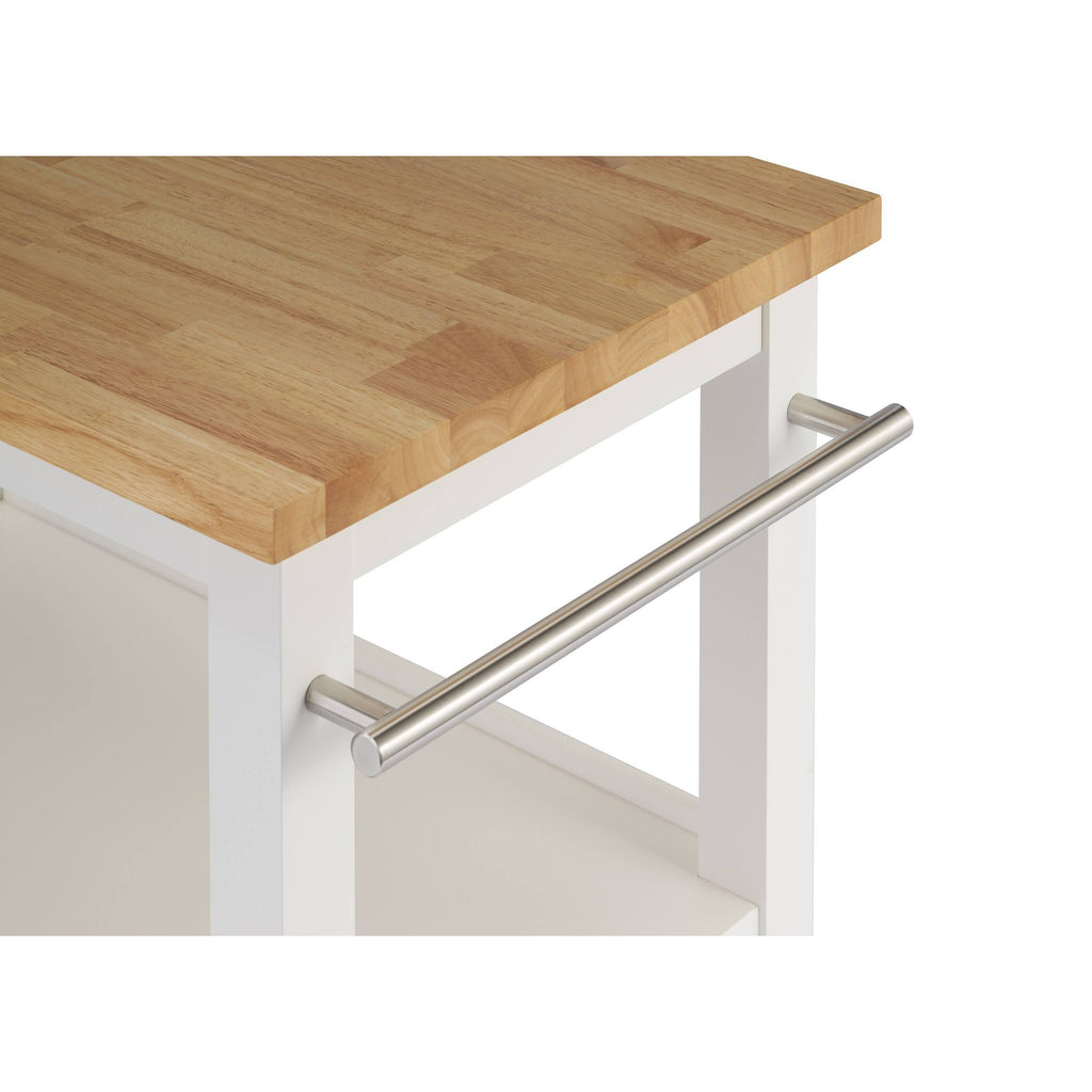 White Wood Kitchen Cart G39540