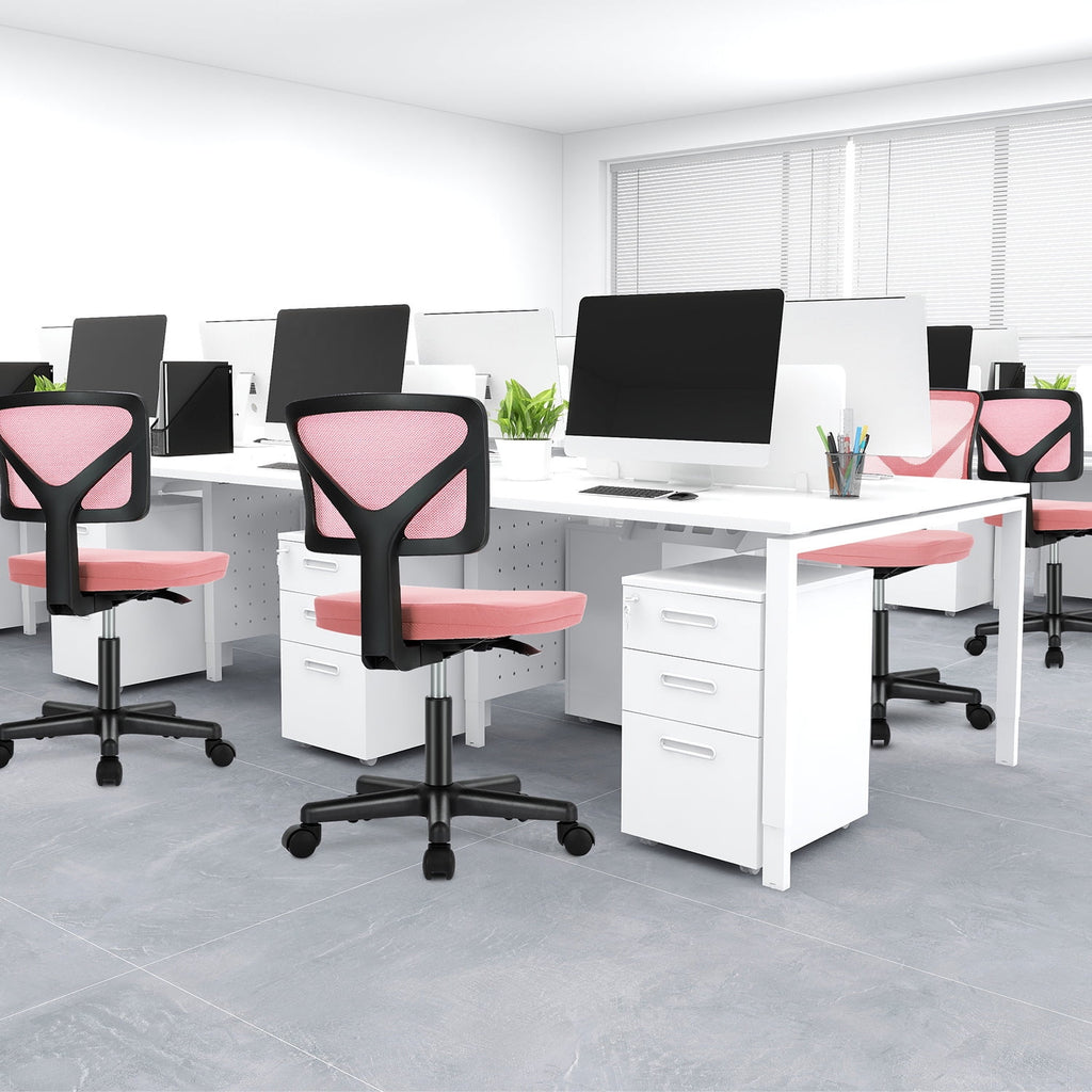 Armless Desk Chair with Lumbar Support W543