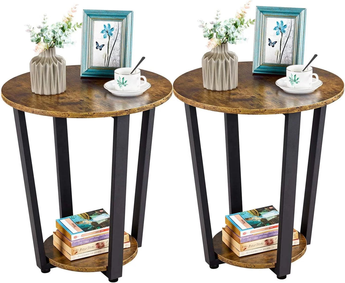 Round 2 Tier Side Table with Storage J252126