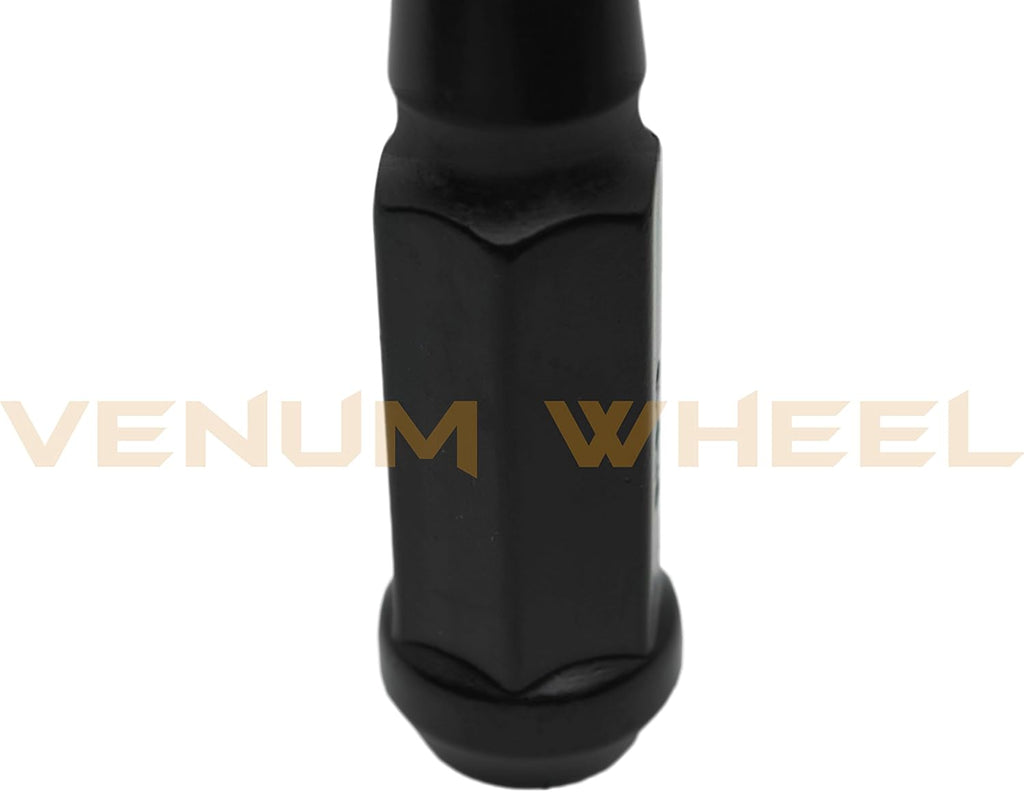 20 Pc Black Solid Spike Metal Lug Nuts with 1 Key X96879