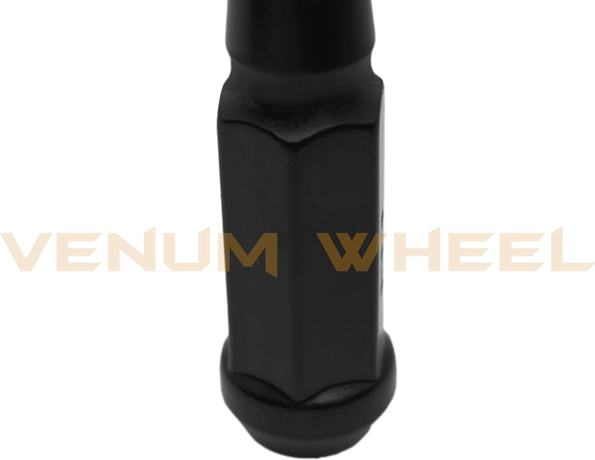 20 Pc Black Solid Spike Metal Lug Nuts with 1 Key X96879