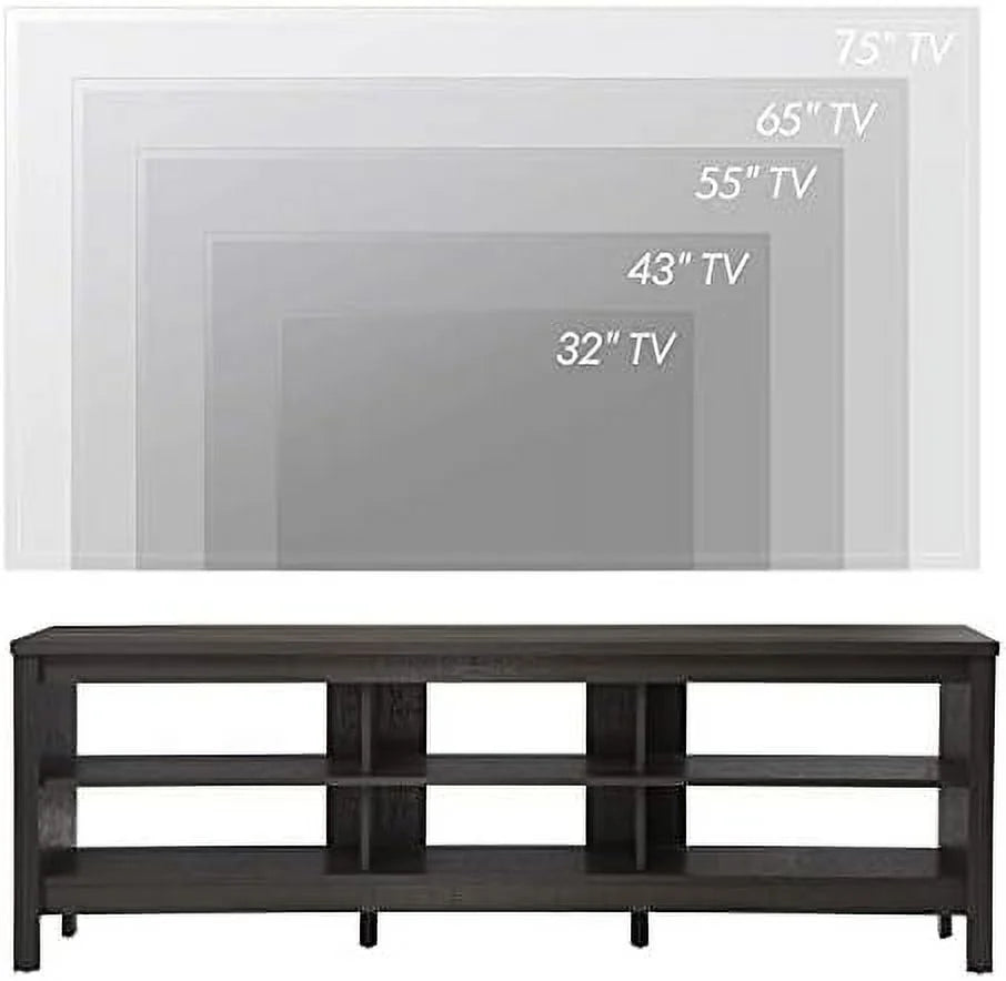 Brown Farmhouse TV Stand with 6 Cubby I73915