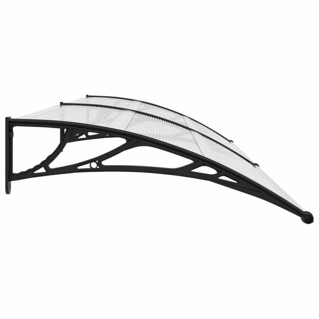 Door Canopy Black and Transparent 118.1"x31.5" PC B360797